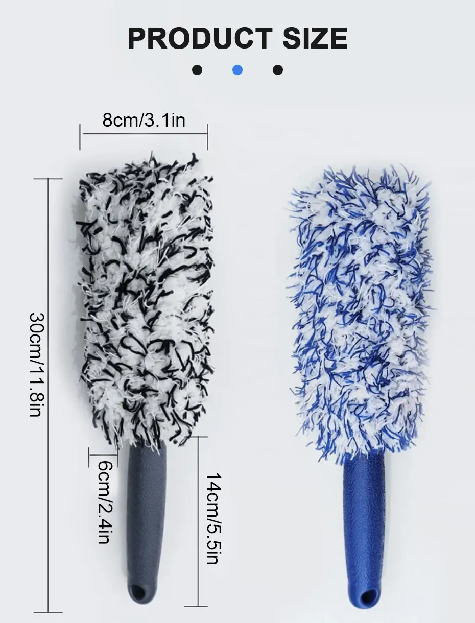 Brosse de nettoyage de jante en situation
