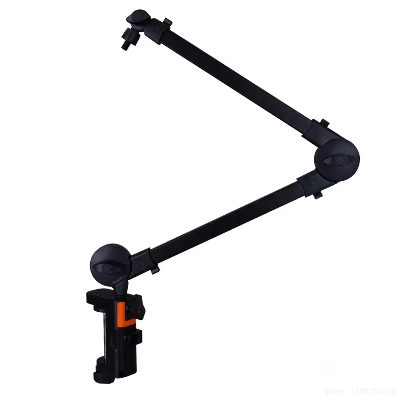 Support de microphone pliable à bras long sans ressort, pour bureau et diffusion en direct 7