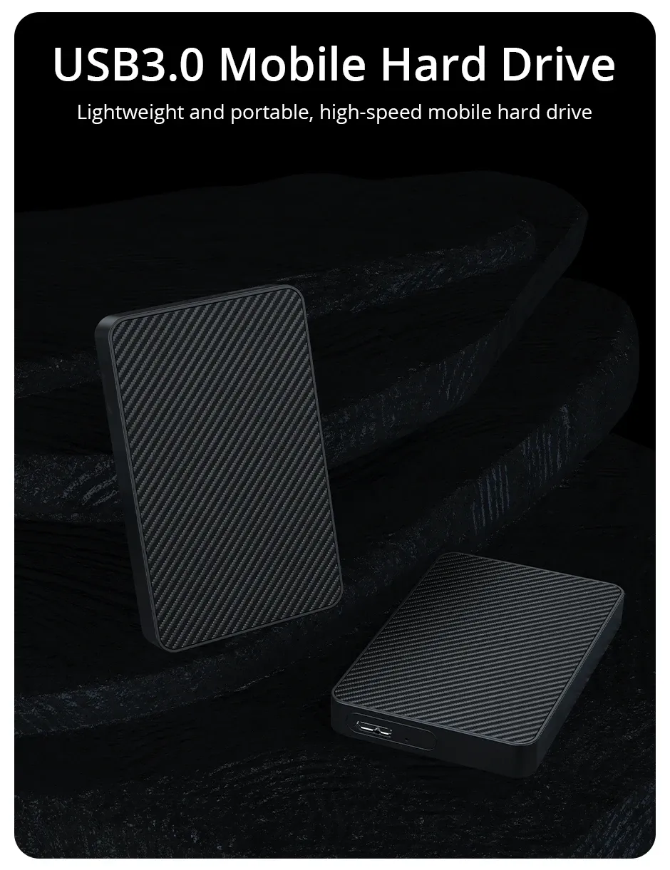 Disque dur externe portable, vue de présentation