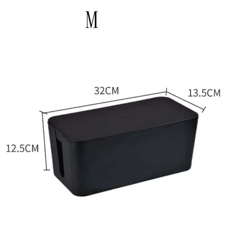 Boîte de rangement pour câbles et multiprises de bureau, organiseur anti-poussière pour prises et fils 9