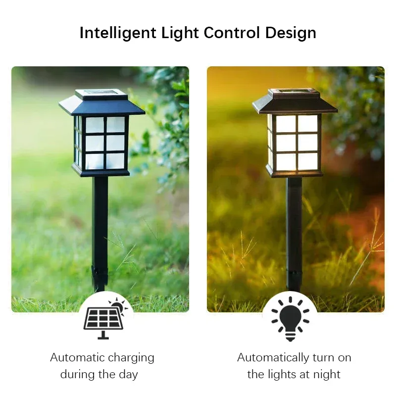 Lampes solaires de jardin élégantes en ambiance extérieure