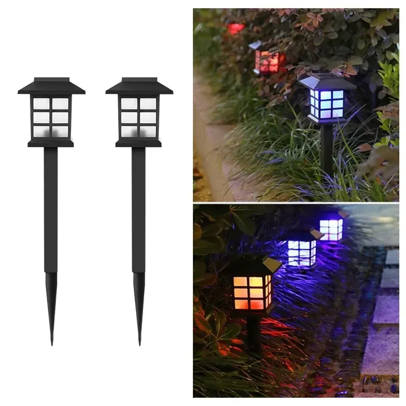 Lot de 2 lampes solaires extérieures étanches pour allée, jardin, cour, patio et chemin, éclairage paysager décoratif, idéal pour le camping 9