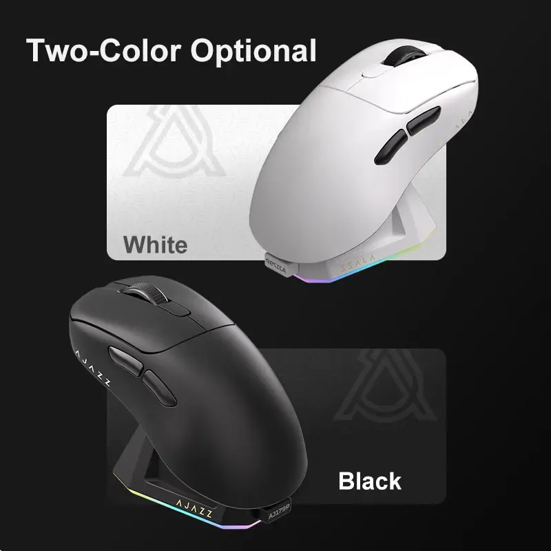 Souris de jeu sans fil AJAZZ AJ179 PRO PAW3395 avec base de charge RGB, 26 000 DPI, ergonomique et légère 5