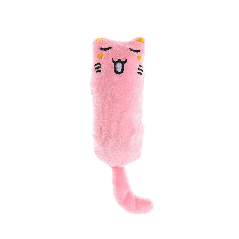 Jouet interactif en peluche pour chat à l'herbe-aux-chats, à mâcher et grinçant, idéal pour chaton 10
