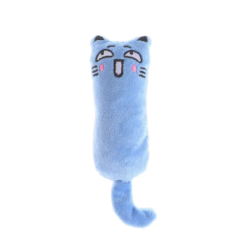 Jouet interactif en peluche pour chat à l'herbe-aux-chats, à mâcher et grinçant, idéal pour chaton 11