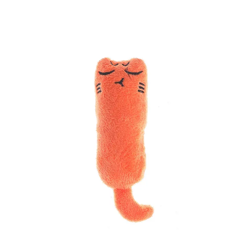 Jouet interactif en peluche pour chat à l'herbe-aux-chats, à mâcher et grinçant, idéal pour chaton 7