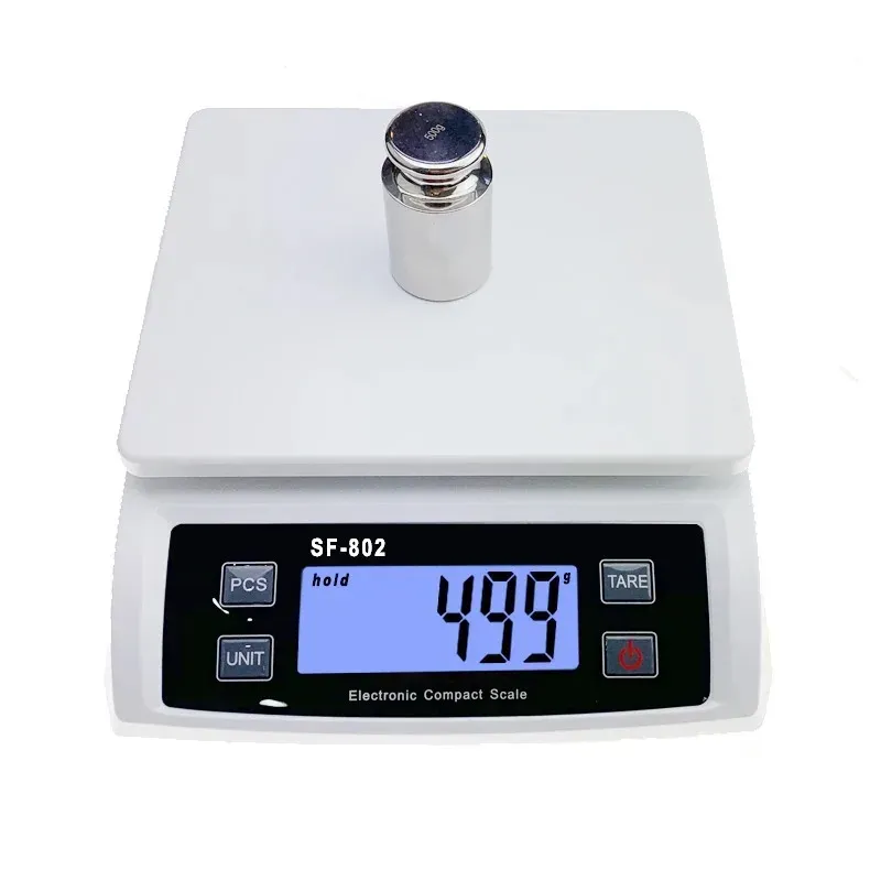 Balance de cuisine numérique 30 kg/1 g, précision 1 g, écran LCD, plateforme en acier inoxydable, fonction tare pour la pâtisserie 2