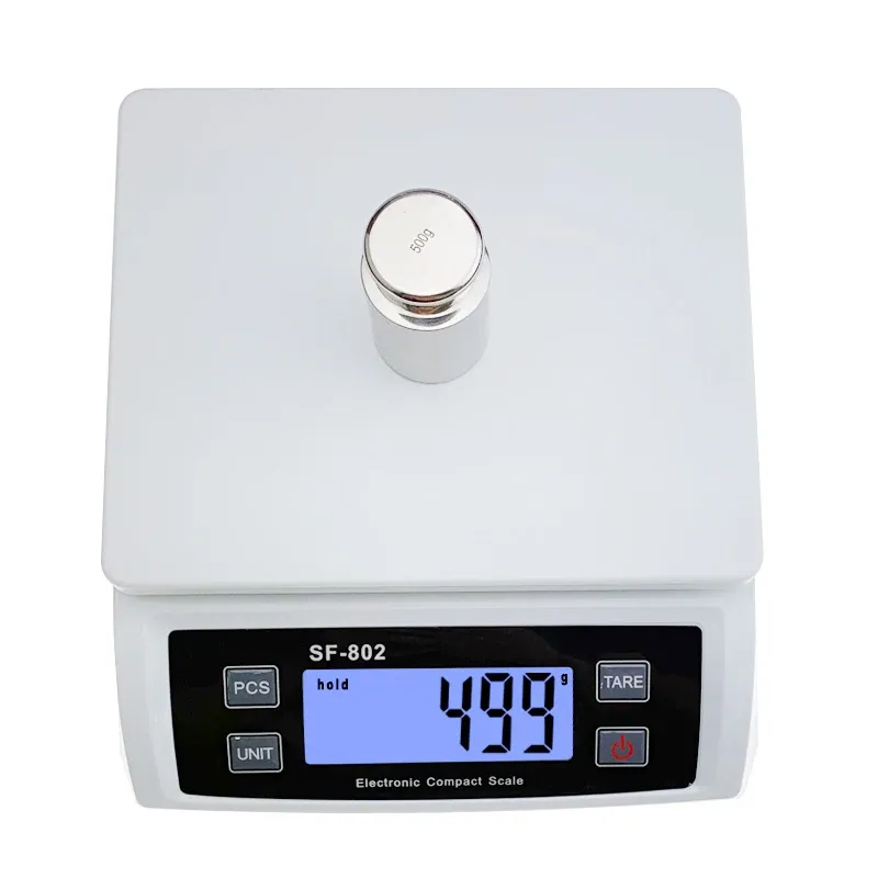 Balance de cuisine numérique 30 kg/1 g, précision 1 g, écran LCD, plateforme en acier inoxydable, fonction tare pour la pâtisserie 7