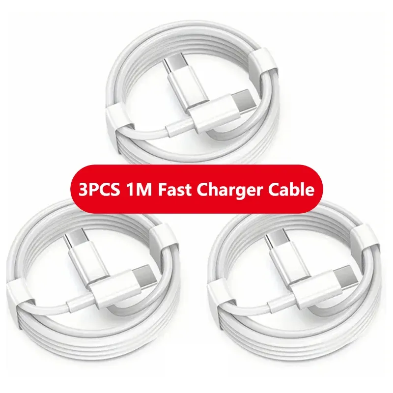 Câble USB-C vers USB-C 100 W à charge rapide, compatible Samsung, Xiaomi et Huawei, lot de 3 7