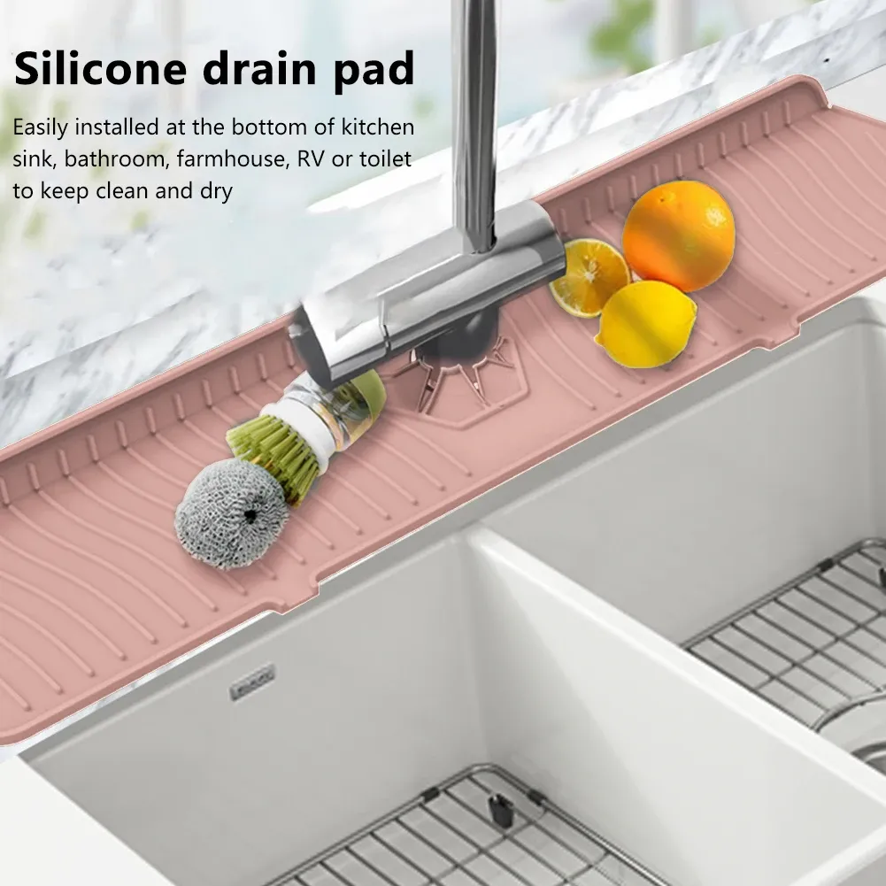 Tapis de protection pour évier en silicone, détail des finitions