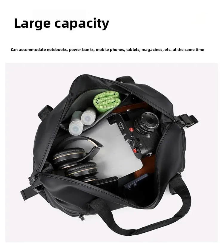 Sac de voyage pour homme, grande capacité, idéal pour les courts trajets, sac de sport et de fitness, sac bandoulière à une épaule 5