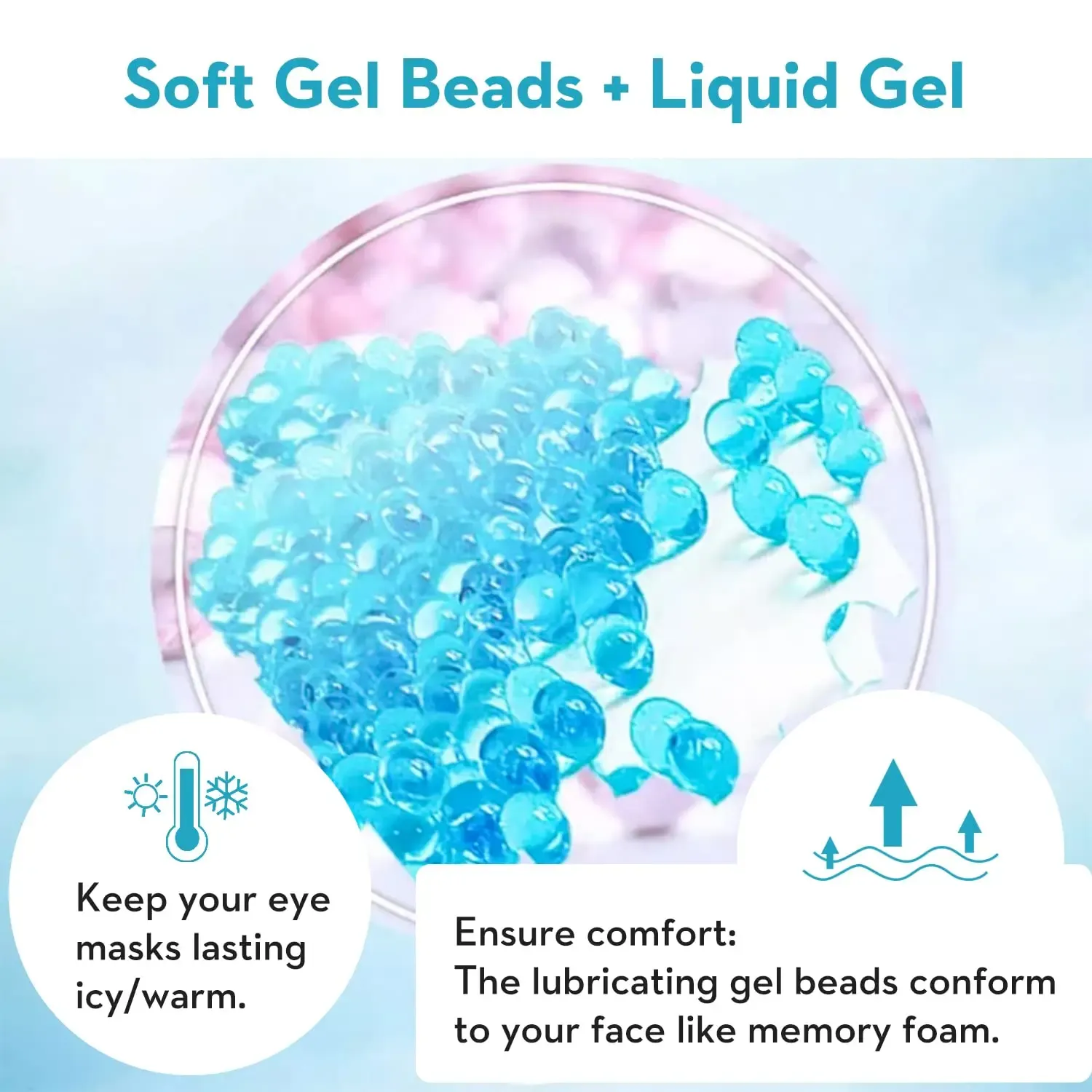 Masque rafraîchissant réutilisable en gel pour les yeux, idéal pour soulager les yeux gonflés et les migraines 4
