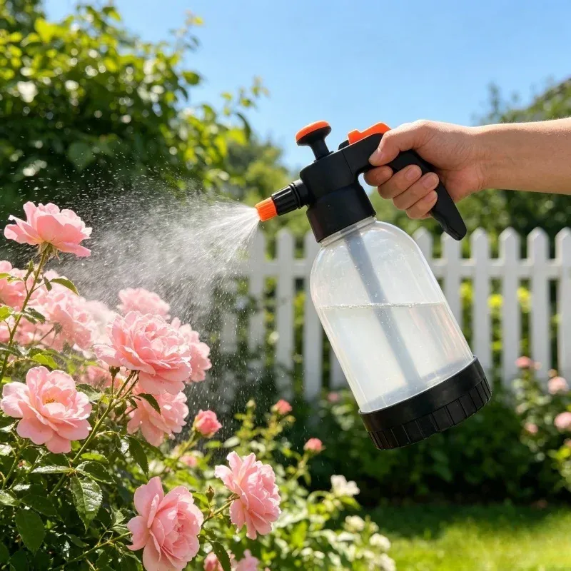 Pulvérisateur de lavage automobile portatif en situation d'utilisation