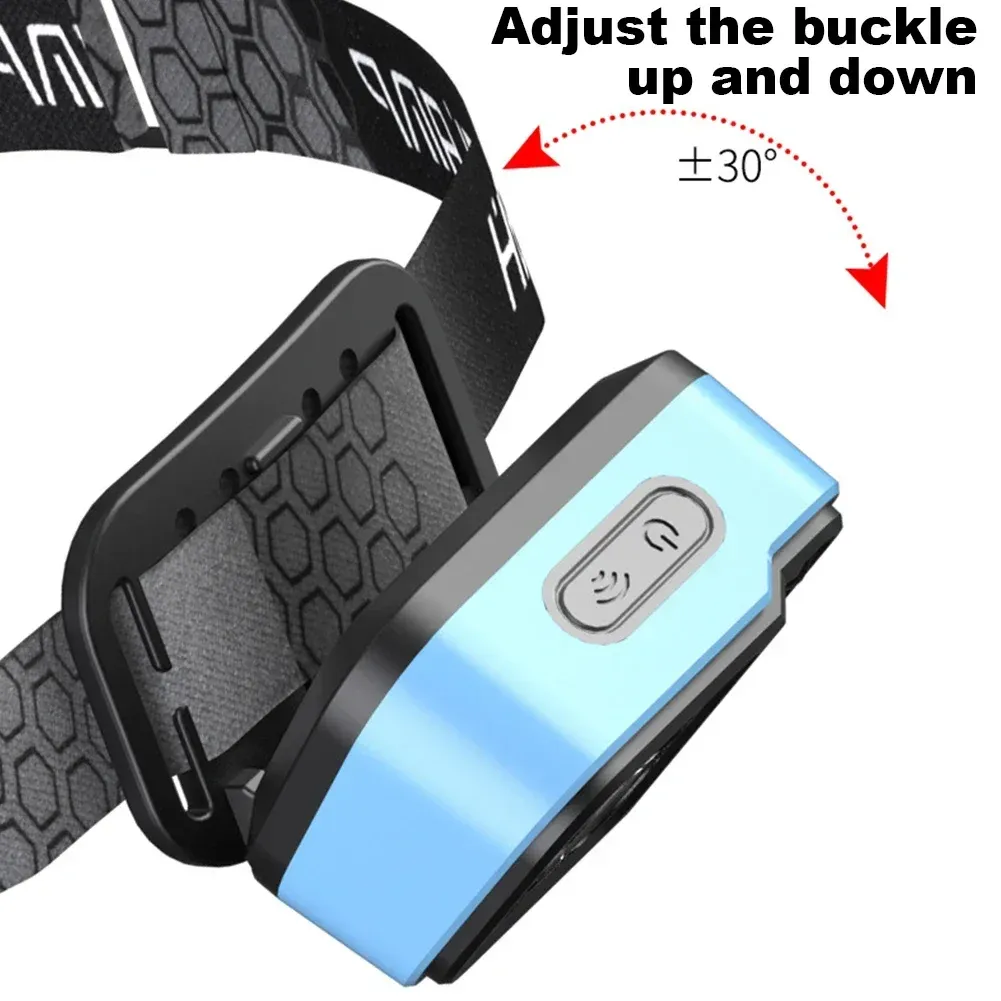 Lampe frontale LED à capteur de mouvement rechargeable USB-C, lampe de travail puissante pour la randonnée, la course à pied et la réparation 3