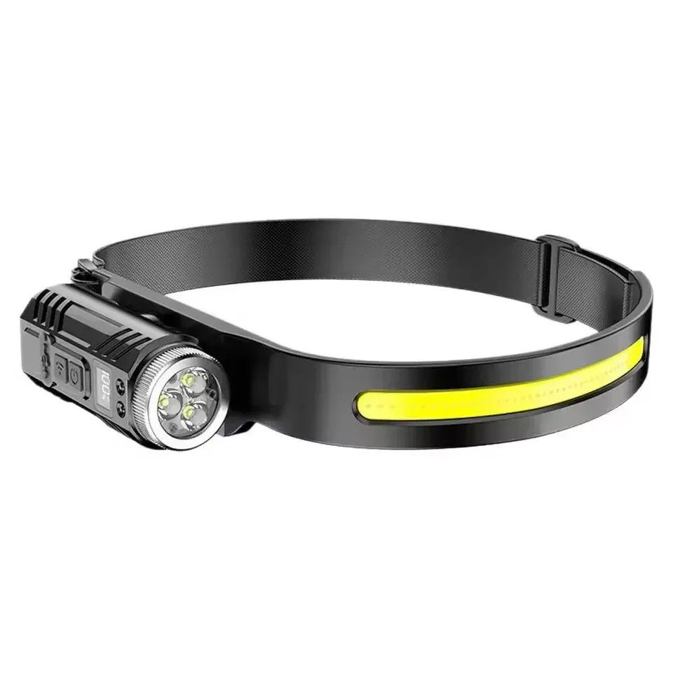 Lampe frontale LED à capteur de mouvement rechargeable USB-C, lampe de travail puissante pour la randonnée, la course à pied et la réparation 8