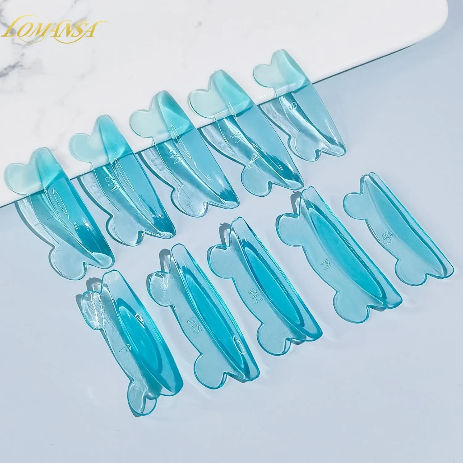 Lomansa Lot de 5 paires de tampons en silicone en forme de U pour rehaussement de cils, accessoires de beauté pour lifting de cils - Image 1