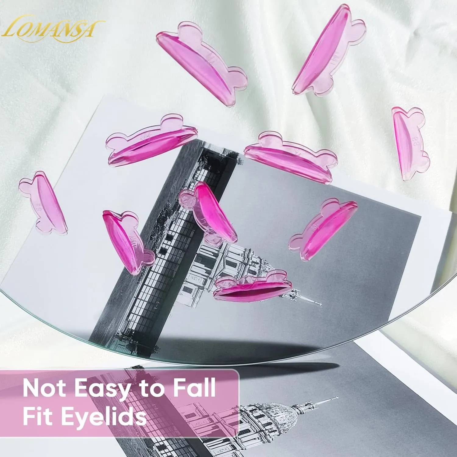 Lomansa Lot de 5 paires de tampons en silicone en forme de U pour rehaussement de cils, accessoires de beauté pour lifting de cils 6