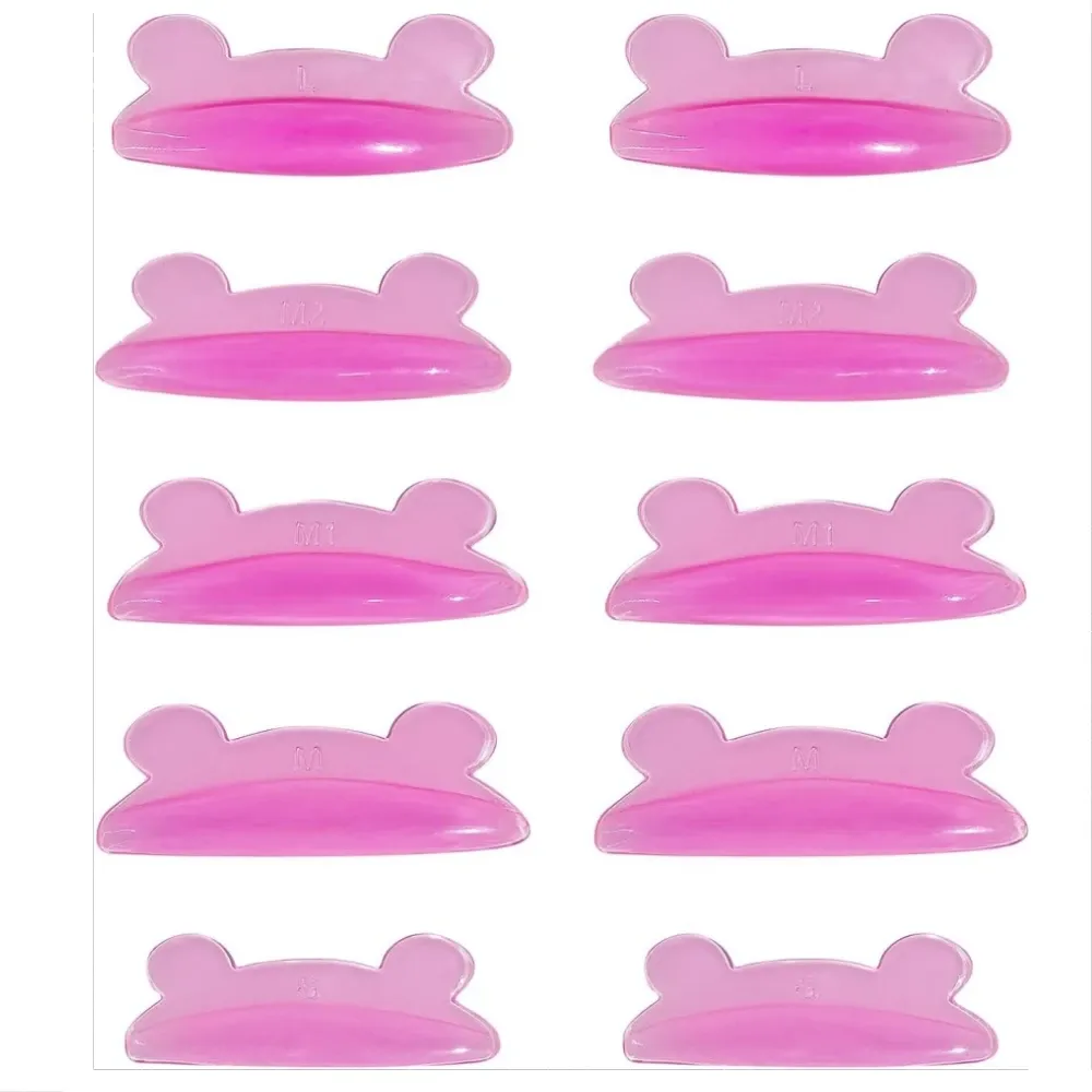 Lomansa Lot de 5 paires de tampons en silicone en forme de U pour rehaussement de cils, accessoires de beauté pour lifting de cils 7