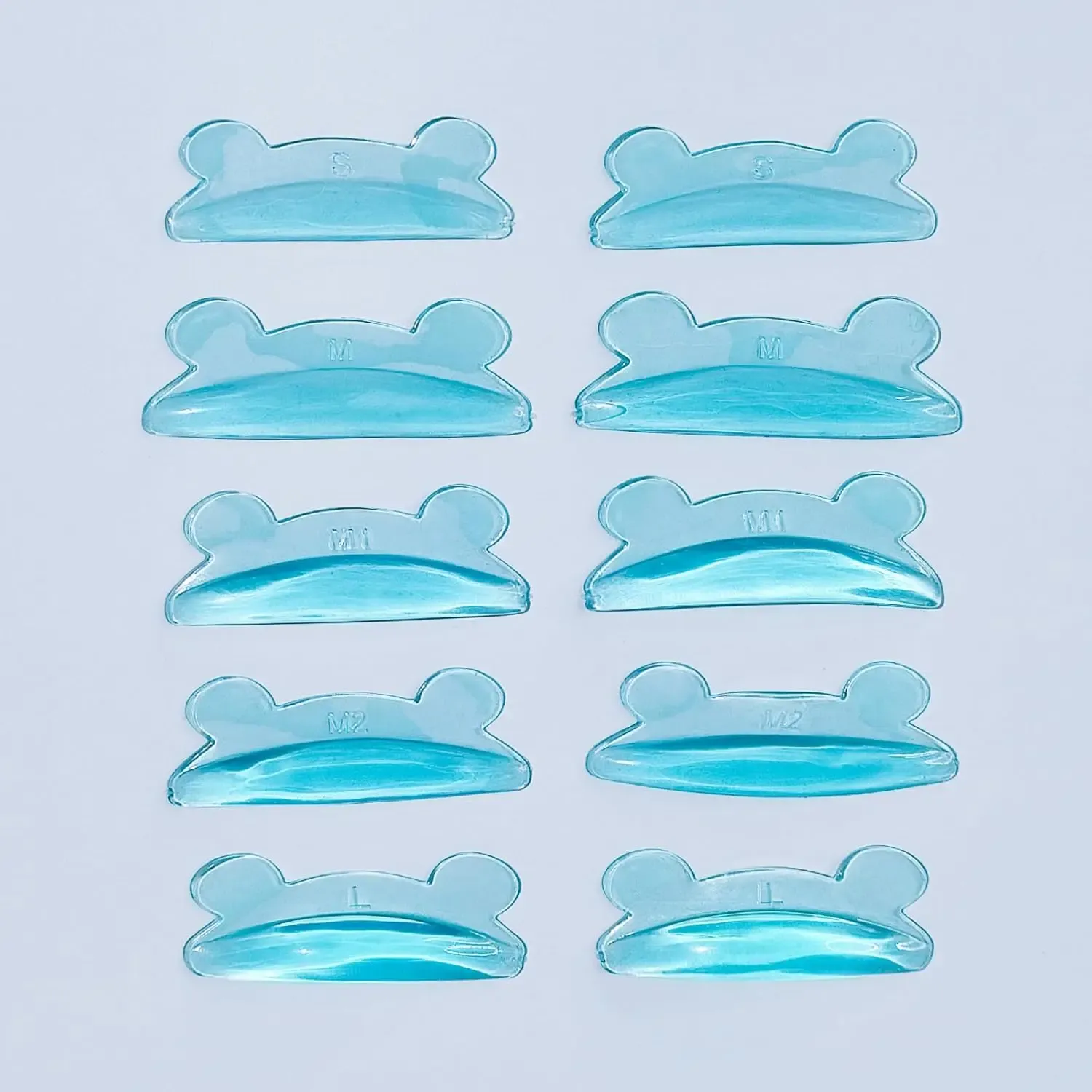 Lomansa Lot de 5 paires de tampons en silicone en forme de U pour rehaussement de cils, accessoires de beauté pour lifting de cils 8