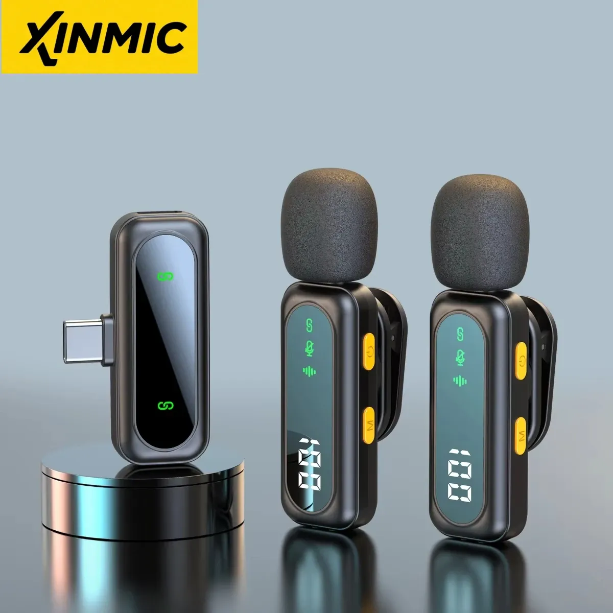 Microphone-cravate sans fil J21 pour iPhone et Android, enregistrement audio et vidéo portable avec réduction du bruit, idéal pour vlogs et diffusions en direct