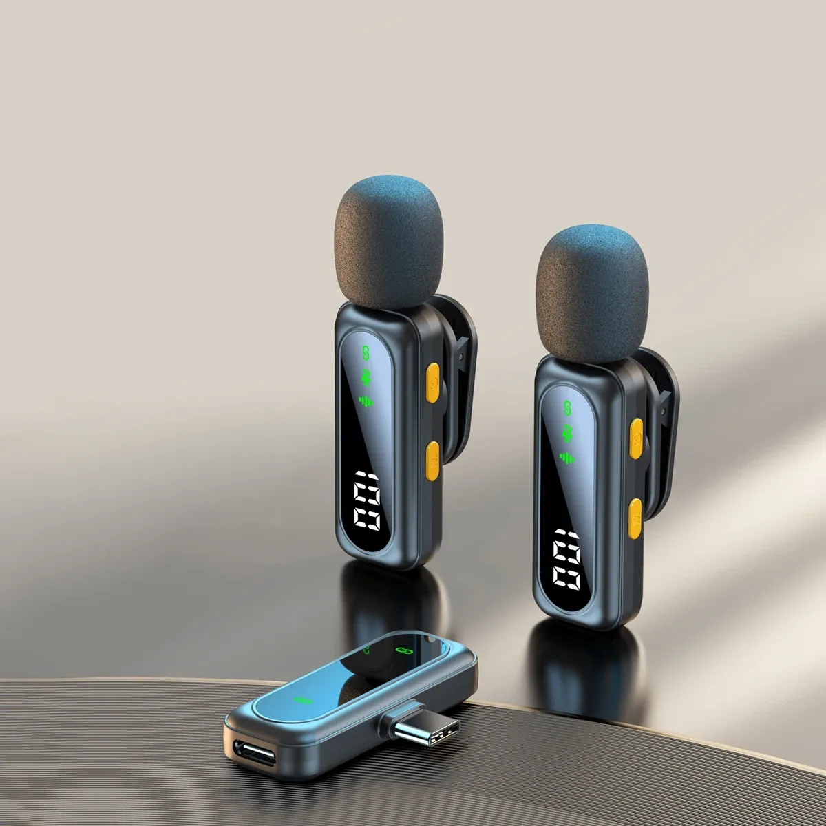 Microphone-cravate sans fil J21 pour iPhone et Android, enregistrement audio et vidéo portable avec réduction du bruit, idéal pour vlogs et diffusions en direct 6