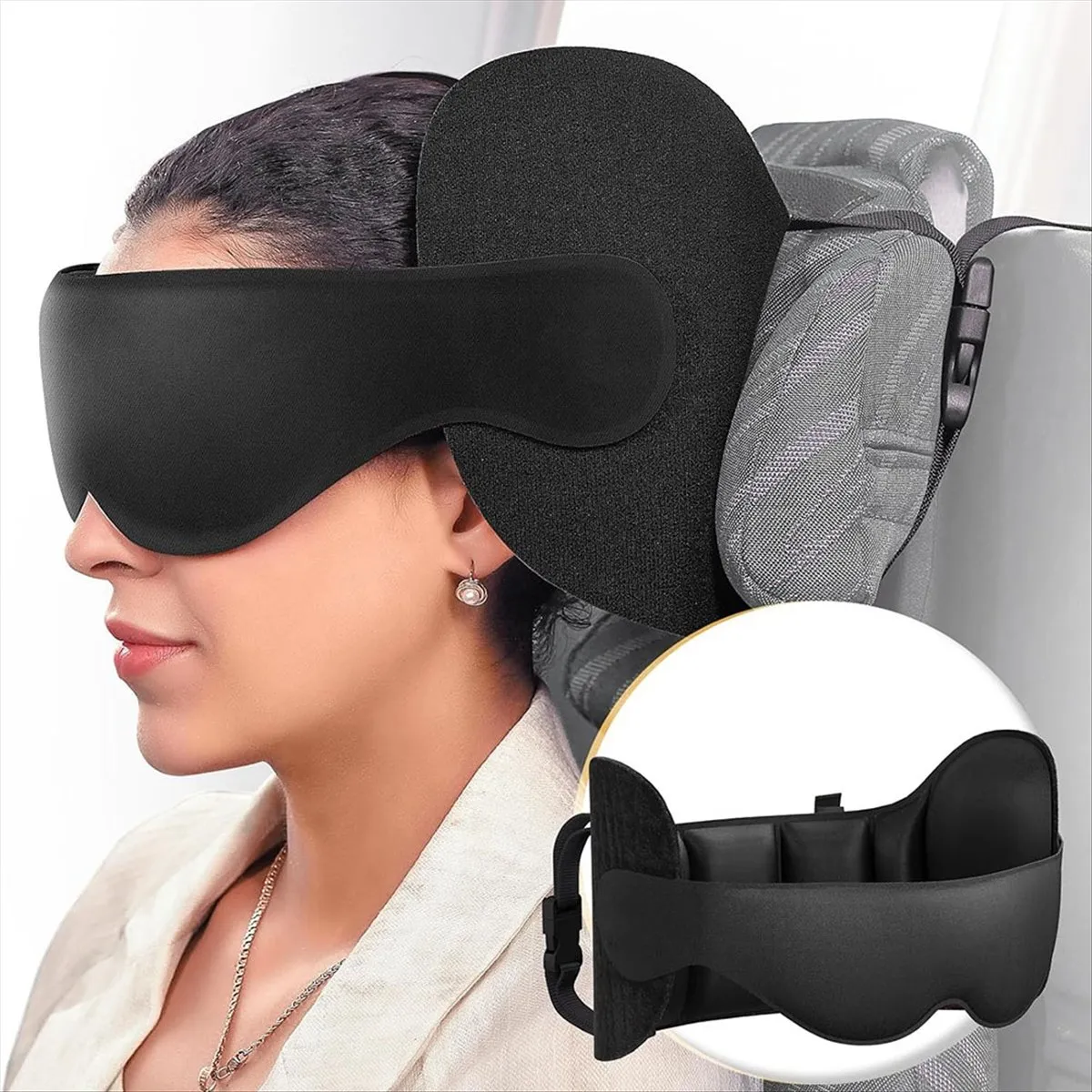 Oreiller de voyage cervical sous plusieurs angles