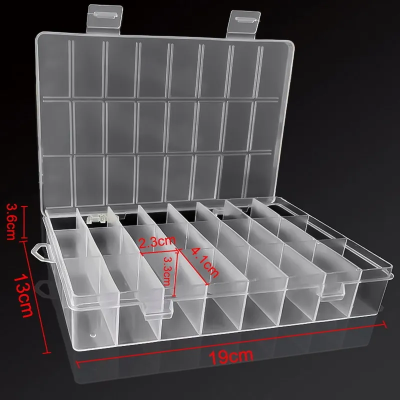 Compartiments transparents pour bijoux et perles