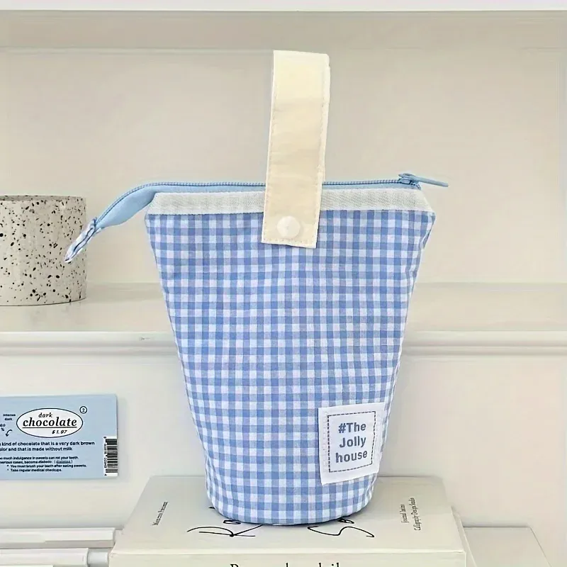 Jolly House – Trousse à crayons grande capacité, organisateur de bureau en tissu avec fermeture éclair, porte-stylo pour l'école, le bureau et les voyages 5
