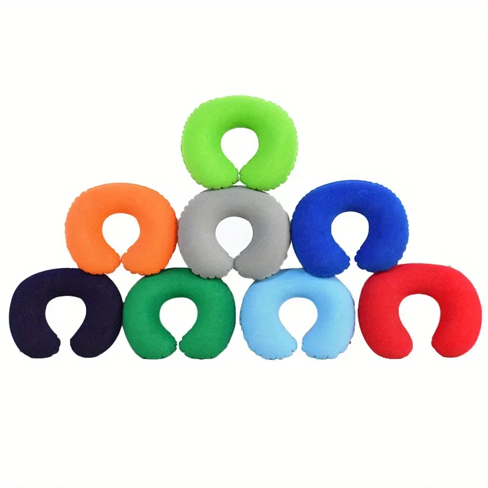 Oreiller de voyage gonflable en forme de C, portable 3