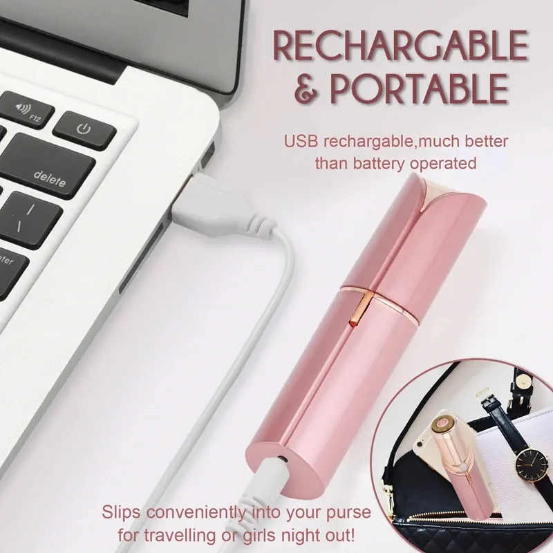 Épilateur électrique portable pour sourcils, format rouge à lèvres 3