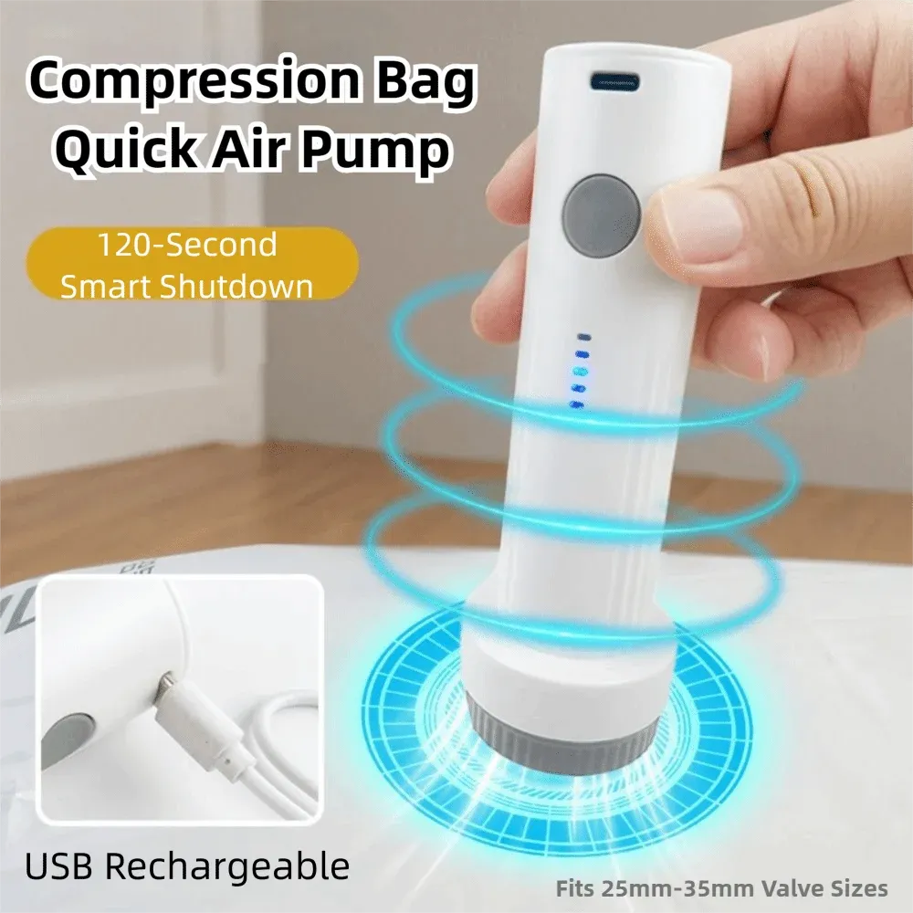 Pompe à vide électrique rechargeable, portable et silencieuse pour sacs de voyage 2