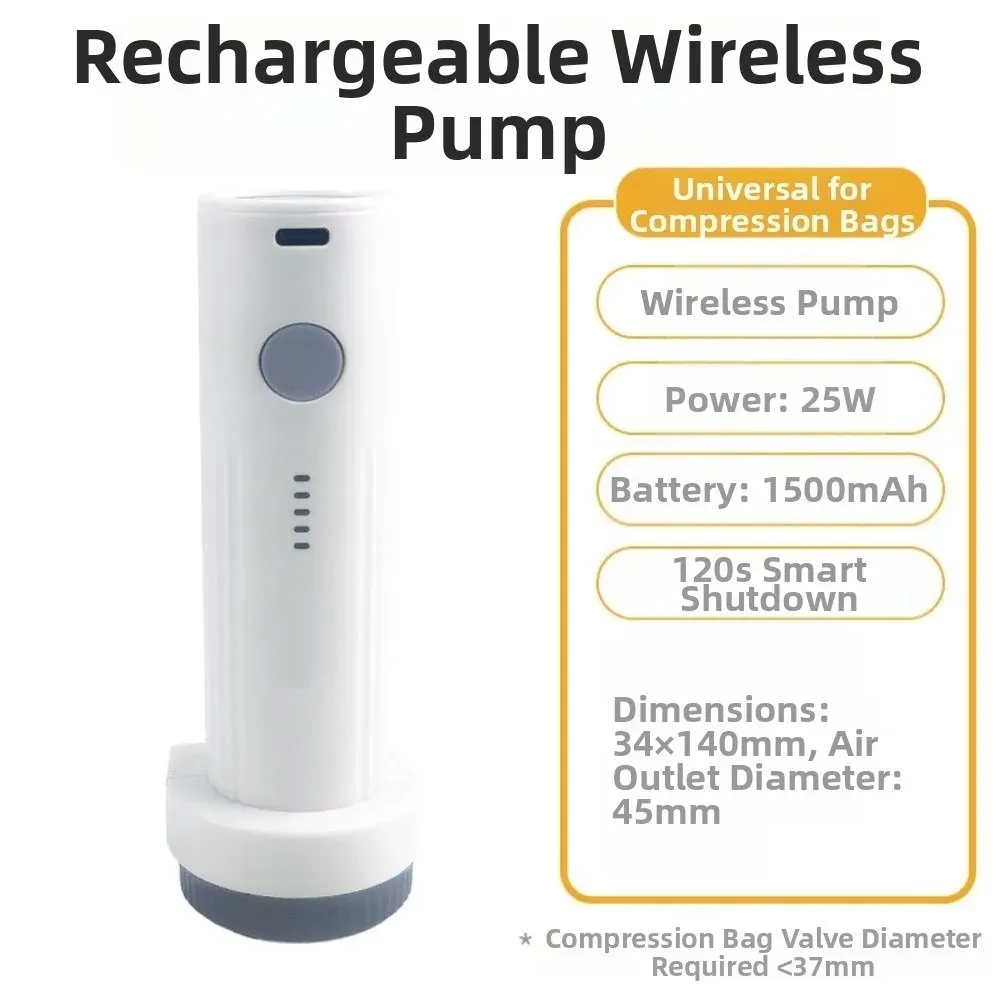 Pompe à vide électrique rechargeable, portable et silencieuse pour sacs de voyage 5