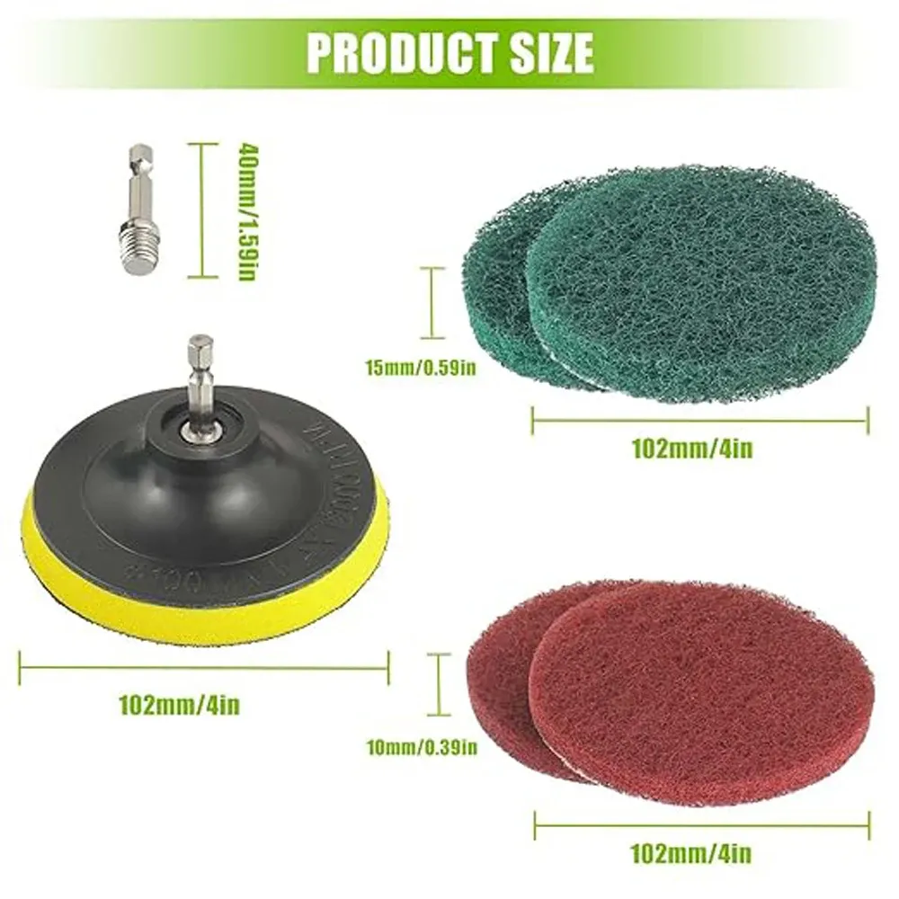 Kit de brosses de nettoyage pour perceuse électrique, brosses de nettoyage pour salle de bains et baignoire 6