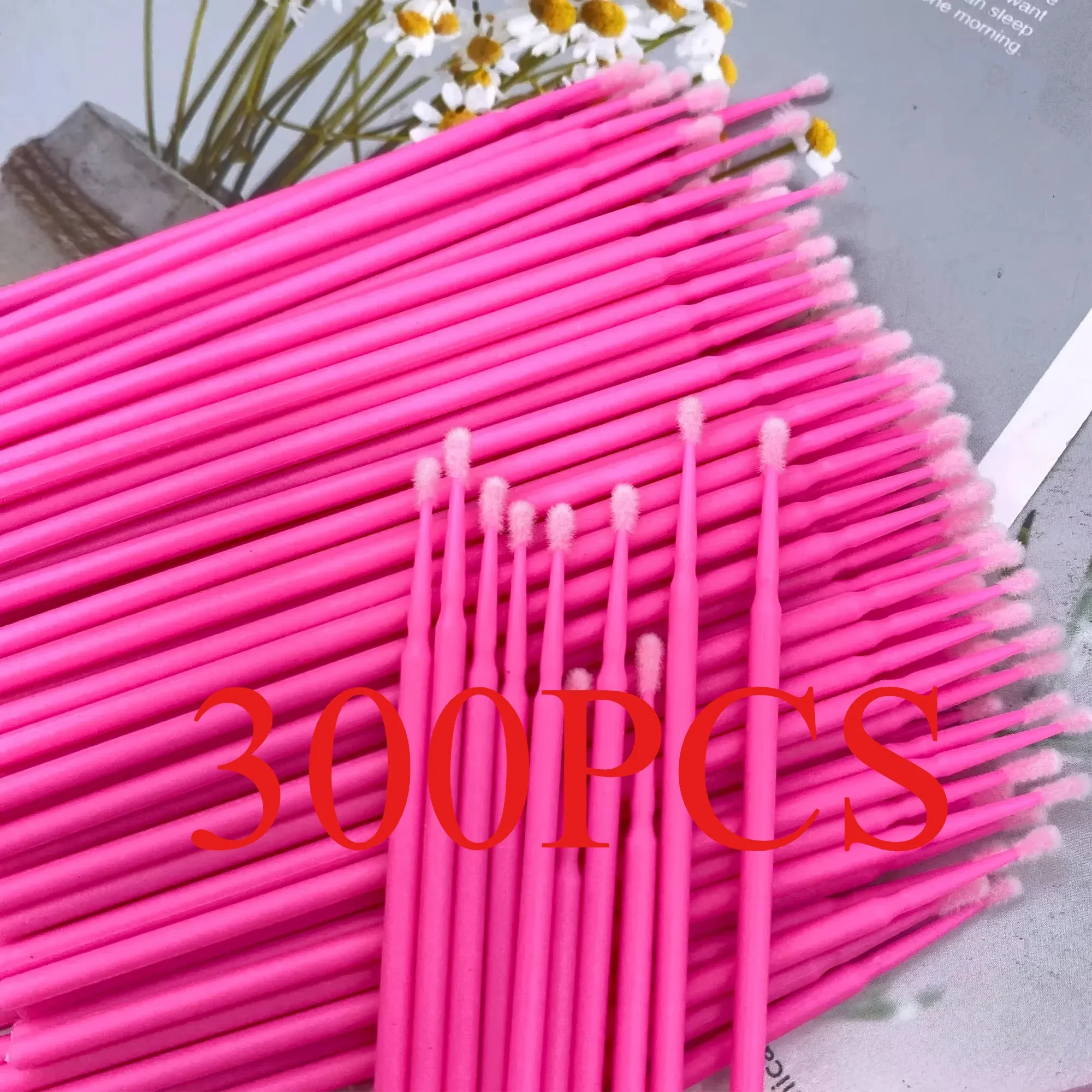 100/500 pièces Brosses de nettoyage pour cils, micro-brosses à cils individuels pour extensions de cils, outils de nettoyage beauté et maquillage 17
