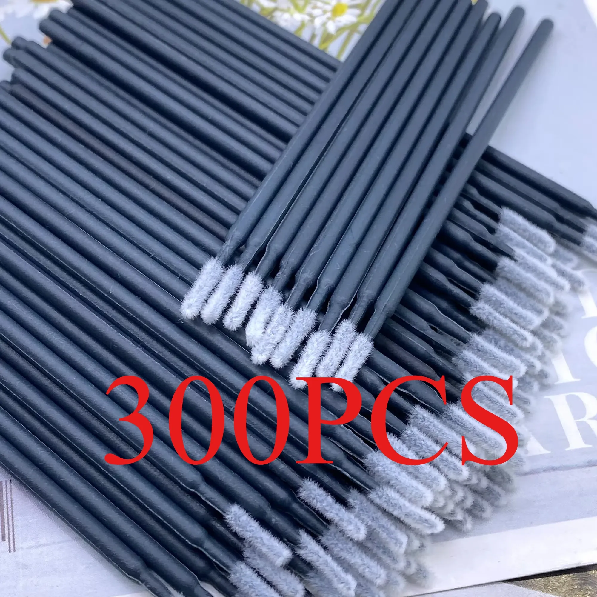 100/500 pièces Brosses de nettoyage pour cils, micro-brosses à cils individuels pour extensions de cils, outils de nettoyage beauté et maquillage 18