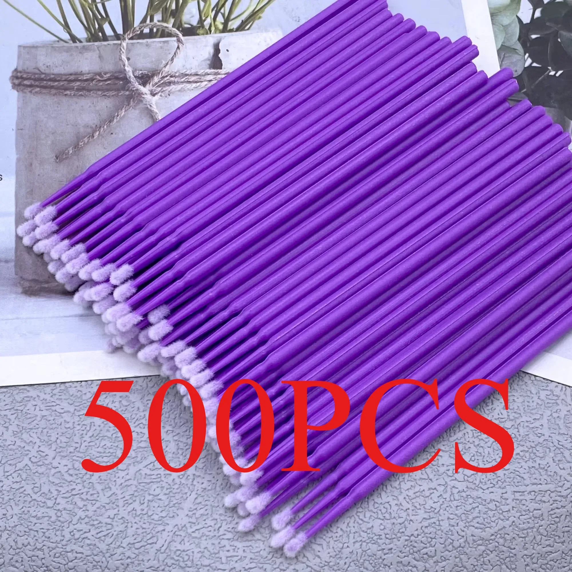 100/500 pièces Brosses de nettoyage pour cils, micro-brosses à cils individuels pour extensions de cils, outils de nettoyage beauté et maquillage 11