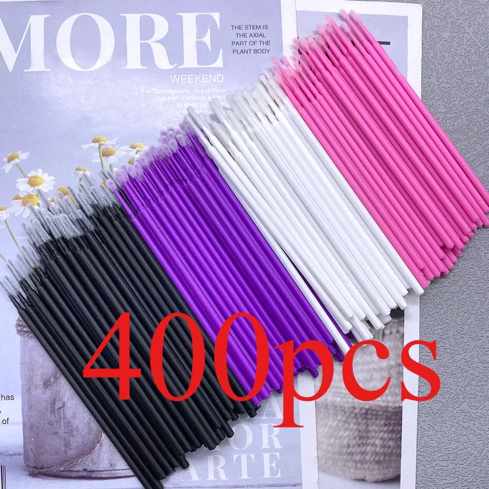 100/500 pièces Brosses de nettoyage pour cils, micro-brosses à cils individuels pour extensions de cils, outils de nettoyage beauté et maquillage 9