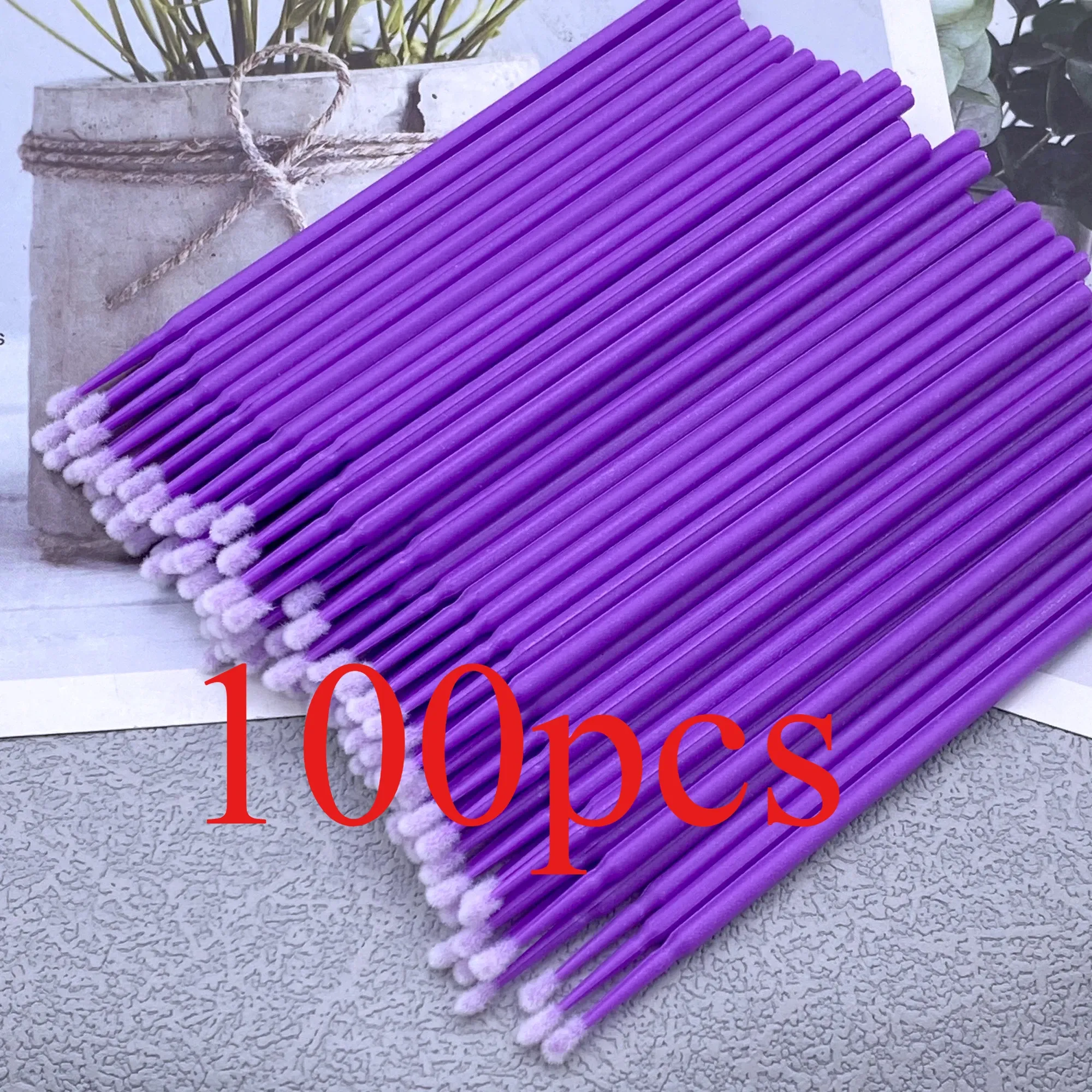 100/500 pièces Brosses de nettoyage pour cils, micro-brosses à cils individuels pour extensions de cils, outils de nettoyage beauté et maquillage 10