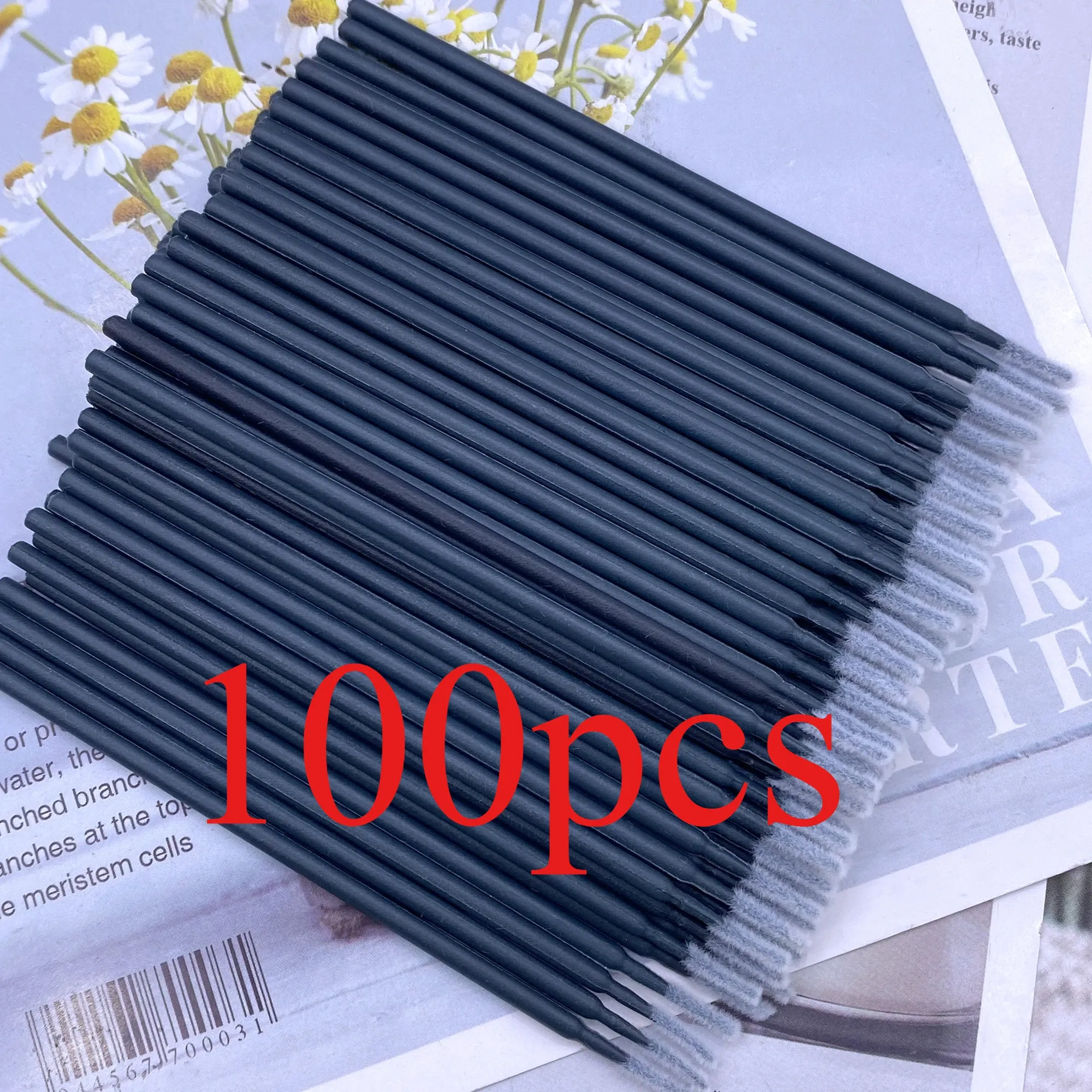 100/500 pièces Brosses de nettoyage pour cils, micro-brosses à cils individuels pour extensions de cils, outils de nettoyage beauté et maquillage 7