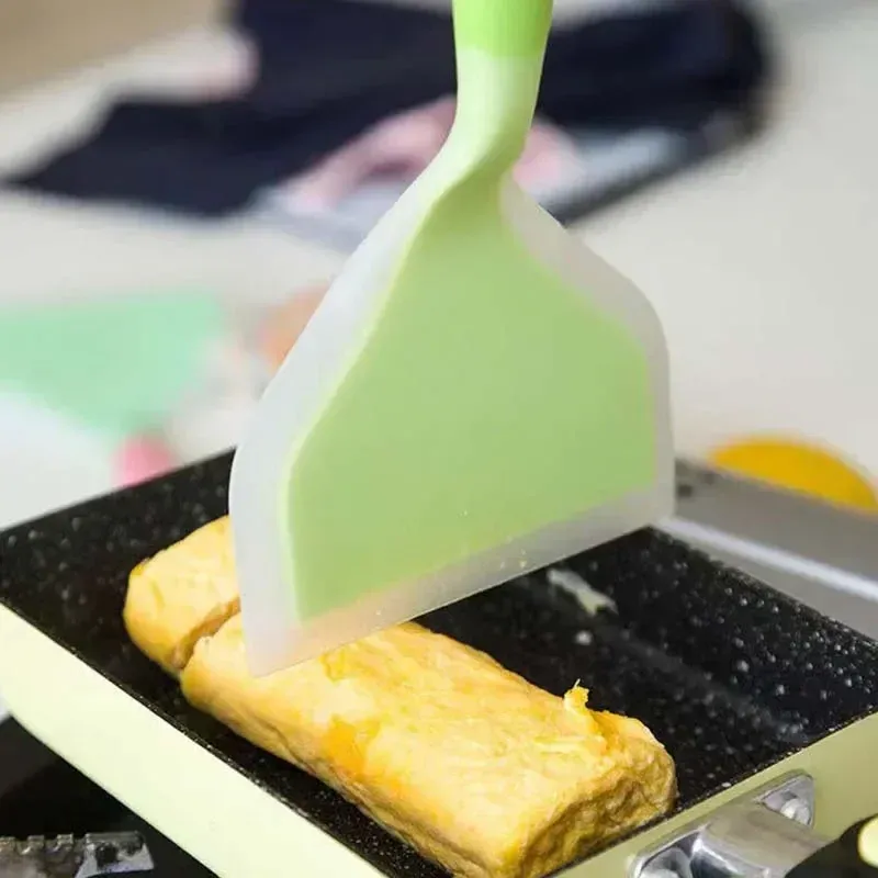 Spatule en silicone antiadhésive à large bord, idéale pour steak, œufs et crêpes 5