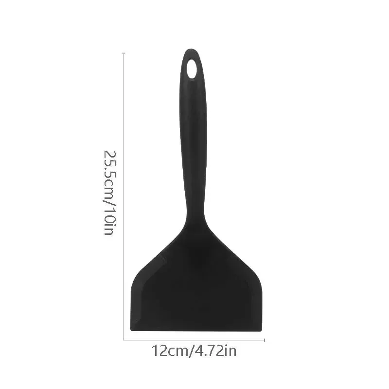 Spatule en silicone antiadhésive à large bord, idéale pour steak, œufs et crêpes 8