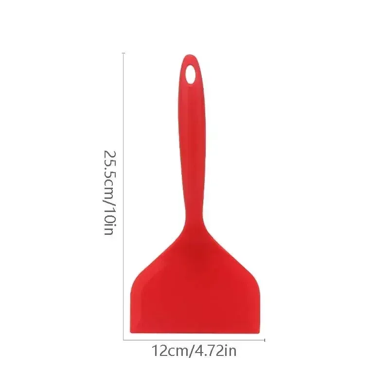 Spatule en silicone antiadhésive à large bord, idéale pour steak, œufs et crêpes 10