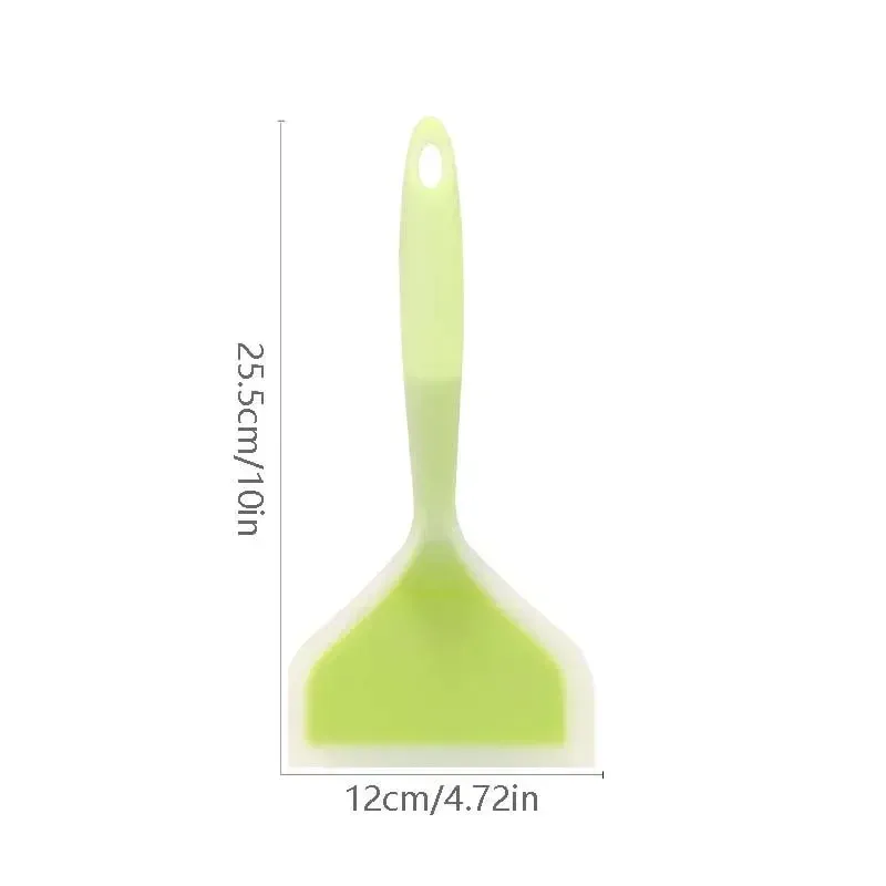 Spatule en silicone antiadhésive à large bord, idéale pour steak, œufs et crêpes 9