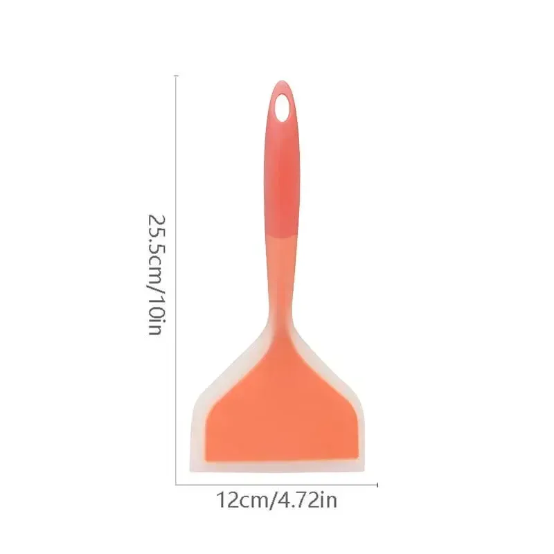 Spatule en silicone antiadhésive à large bord, idéale pour steak, œufs et crêpes 11