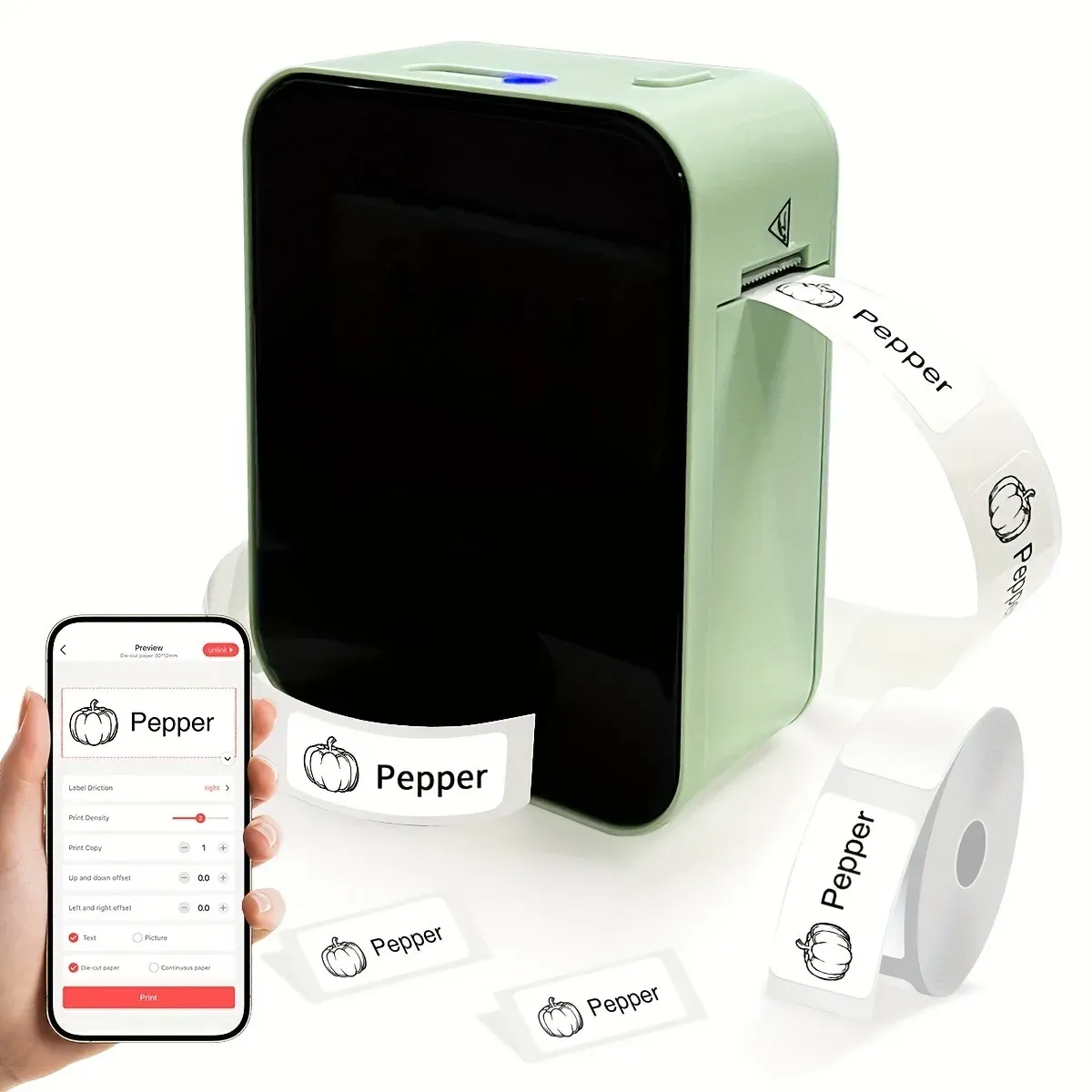 Imprimante d'étiquettes thermique sans encre Marklife P15 – Bluetooth, 203 dpi, compatible Android et iOS - Image 1