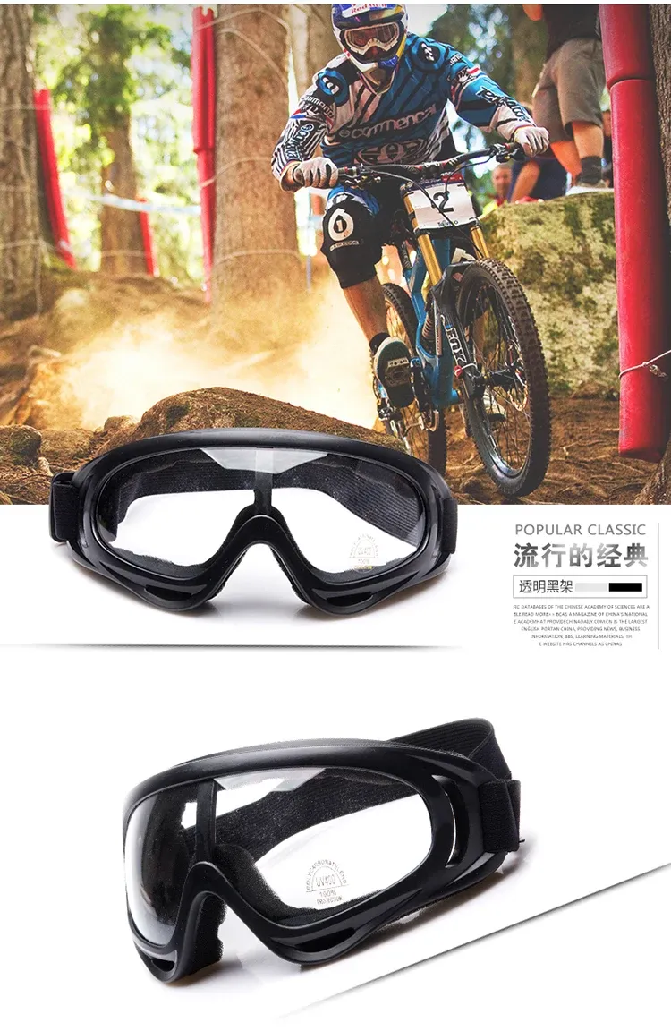 Lunettes de sport, vue de face