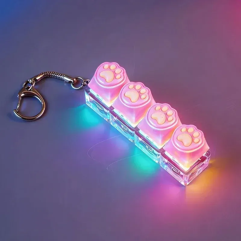 Porte-clés clavier LED interactif, jouet anti-stress et anti-anxiété, accessoire de bureau portable pour décoration et cadeau - Image 1