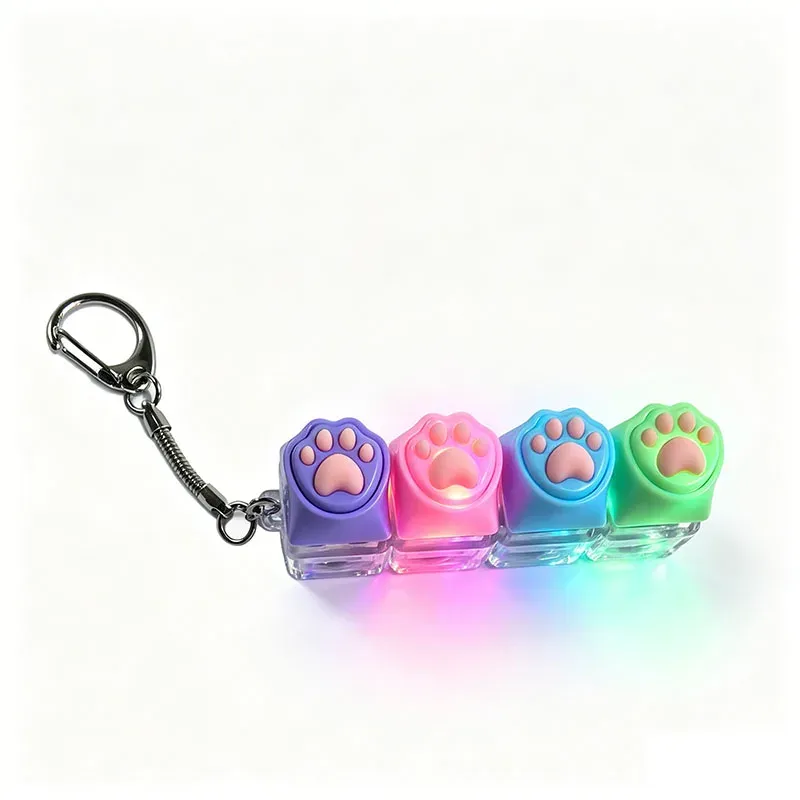 Porte-clés clavier LED interactif, jouet anti-stress et anti-anxiété, accessoire de bureau portable pour décoration et cadeau 3