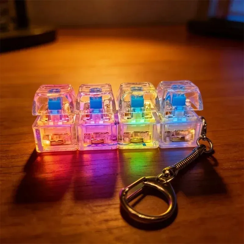 Porte-clés clavier LED interactif, jouet anti-stress et anti-anxiété, accessoire de bureau portable pour décoration et cadeau 5