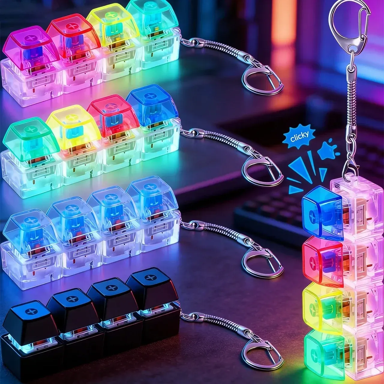 Porte-clés clavier LED interactif